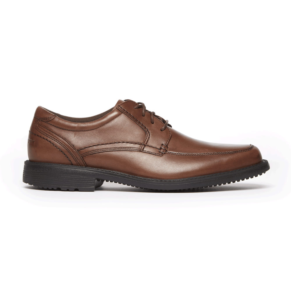 Rockport Mens Style Leader 2 Apron Toe - Lace Up Brown - KMU362197